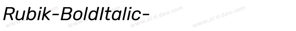 Rubik-BoldItalic字体转换