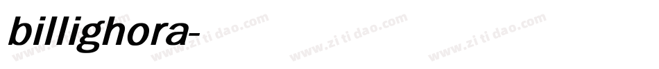 billighora字体转换