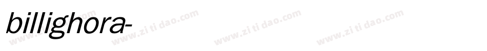 billighora字体转换