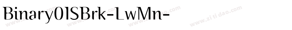 Binary01SBrk-LwMn字体转换
