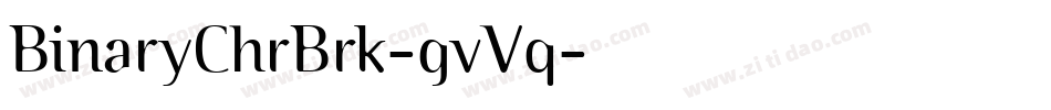 BinaryChrBrk-gvVq字体转换