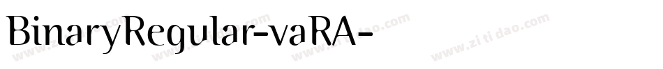 BinaryRegular-vaRA字体转换