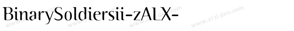 BinarySoldiersii-zALX字体转换