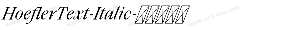 HoeflerText-Italic字体转换