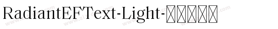 RadiantEFText-Light字体转换