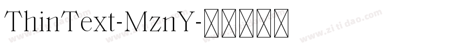 ThinText-MznY字体转换