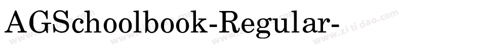 AGSchoolbook-Regular字体转换