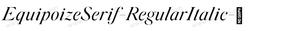 EquipoizeSerif-RegularItalic字体转换