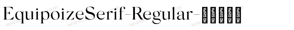 EquipoizeSerif-Regular字体转换