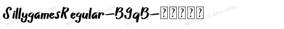SillygamesRegular-B9qB字体转换
