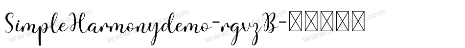 SimpleHarmonydemo-rgvzB字体转换