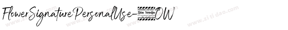 FlowerSignaturePersonalUse-2OWaX字体转换