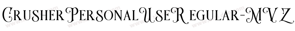 CrusherPersonalUseRegular-MVZlr字体转换