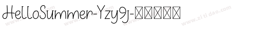 HelloSummer-Yzy9j字体转换