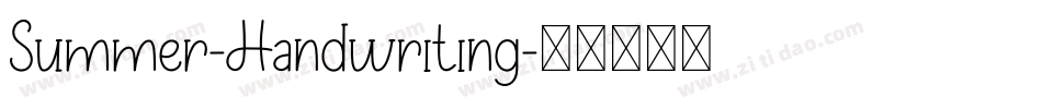 Summer-Handwriting字体转换