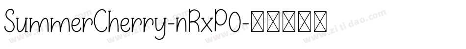 SummerCherry-nRxP0字体转换