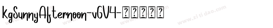 KgSunnyAfternoon-vGV4字体转换