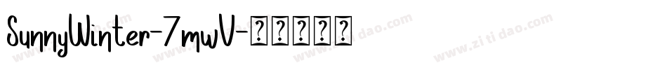 SunnyWinter-7mwV字体转换