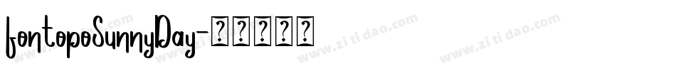 fontopoSunnyDay字体转换