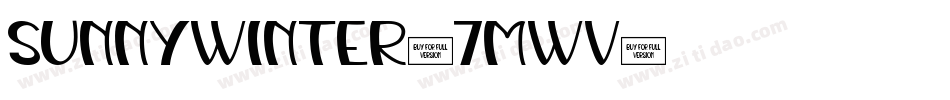 SunnyWinter-7mwV字体转换