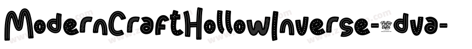 ModernCraftHollowInverse-5dva字体转换