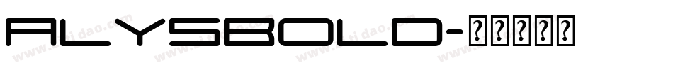 AlysBold字体转换