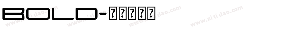 Bold字体转换