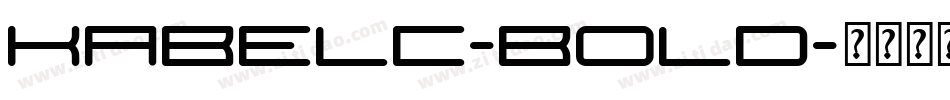 KabelC-Bold字体转换