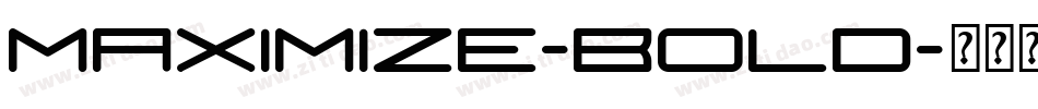 Maximize-Bold字体转换