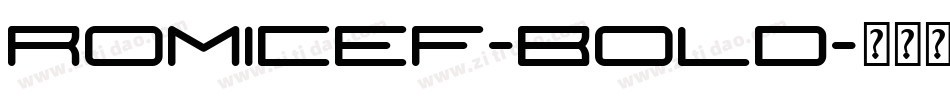 RomicEF-Bold字体转换