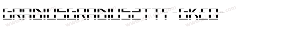 GradiusGradius2Ttf-GKeO字体转换
