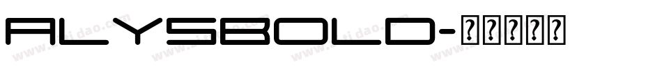 AlysBold字体转换