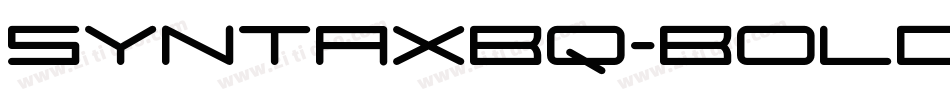 SyntaxBQ-Bold字体转换