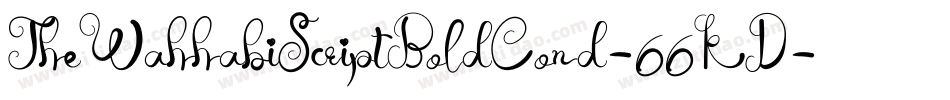 TheWahhabiScriptBoldCond-66KD字体转换