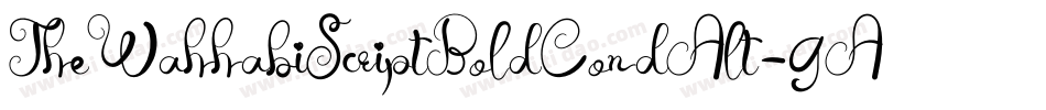 TheWahhabiScriptBoldCondAlt-9AwL字体转换
