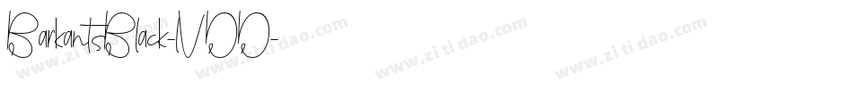 BarkantsBlack-lVDD字体转换