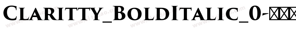 Claritty_BoldItalic_0字体转换