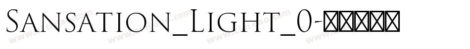 Sansation_Light_0字体转换