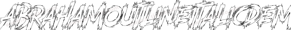 AbrahamOutlineItalicDemoOutlineItalic-9YMwL字体转换