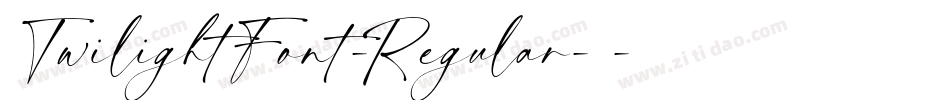 TwilightFont-Regular-3字体转换