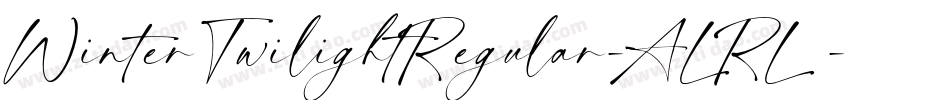 WinterTwilightRegular-ALRL2字体转换