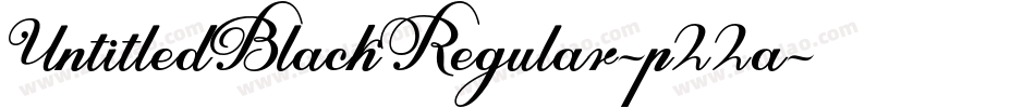 UntitledBlackRegular-p22a字体转换