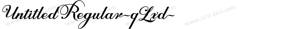 UntitledRegular-qLxd字体转换