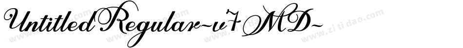 UntitledRegular-v7MD字体转换