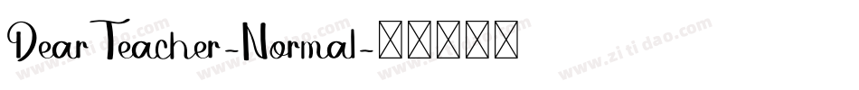 DearTeacher-Normal字体转换
