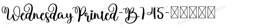 WednesdayPrinted-B745字体转换