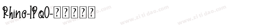 Rhino-lPq0字体转换