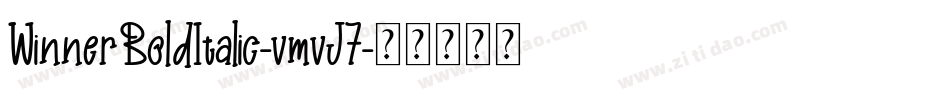 WinnerBoldItalic-vmvJ7字体转换