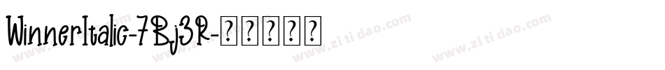 WinnerItalic-7Bj3R字体转换