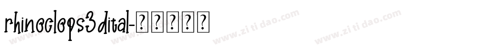 rhinoclops3dital字体转换